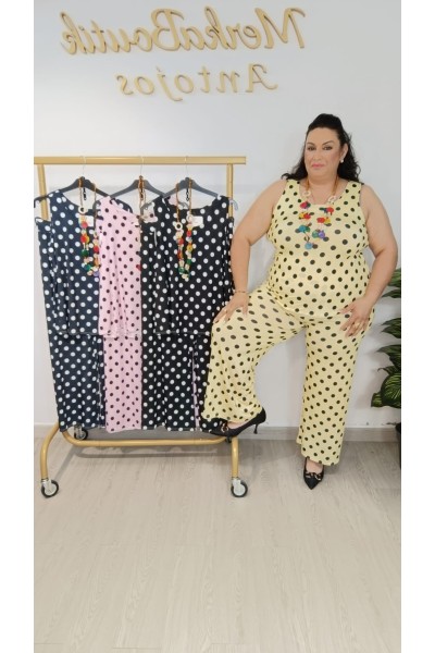 Conjunto licra fría de lunares para mujer | Merkaboutik