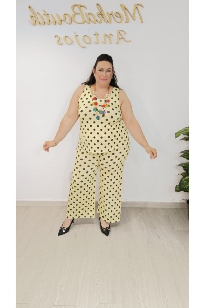 Conjunto licra fría de lunares para mujer | Merkaboutik