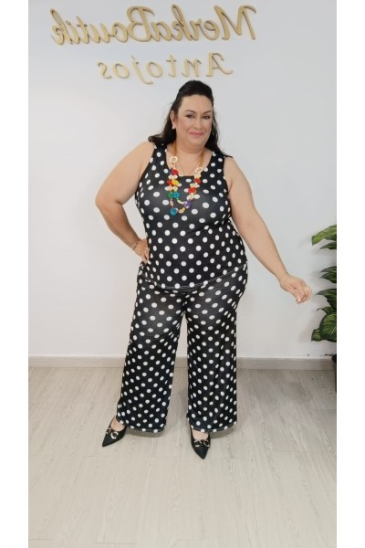 Conjunto licra fría de lunares para mujer | Merkaboutik