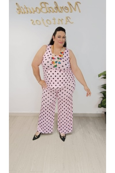 Conjunto licra fría de lunares para mujer | Merkaboutik