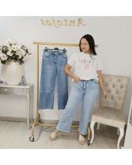 Comprar Vaquero Wide Leg Móstoles | Bajo Deshilachado y Tiro Alto