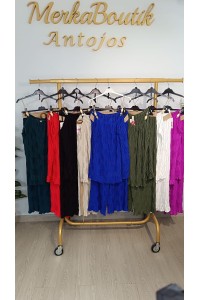 Conjunto plisado de mujer dos piezas | Conjunto Paimones