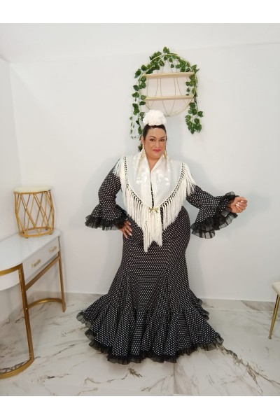 Bata Antonia Lunar Turquesa | Moda flamenca elegante