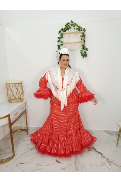 Bata Antonia Lunar Turquesa | Moda flamenca elegante