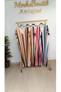 Vestido Largo Licra Fría Tricolor | Fresco, cómodo y estilizador