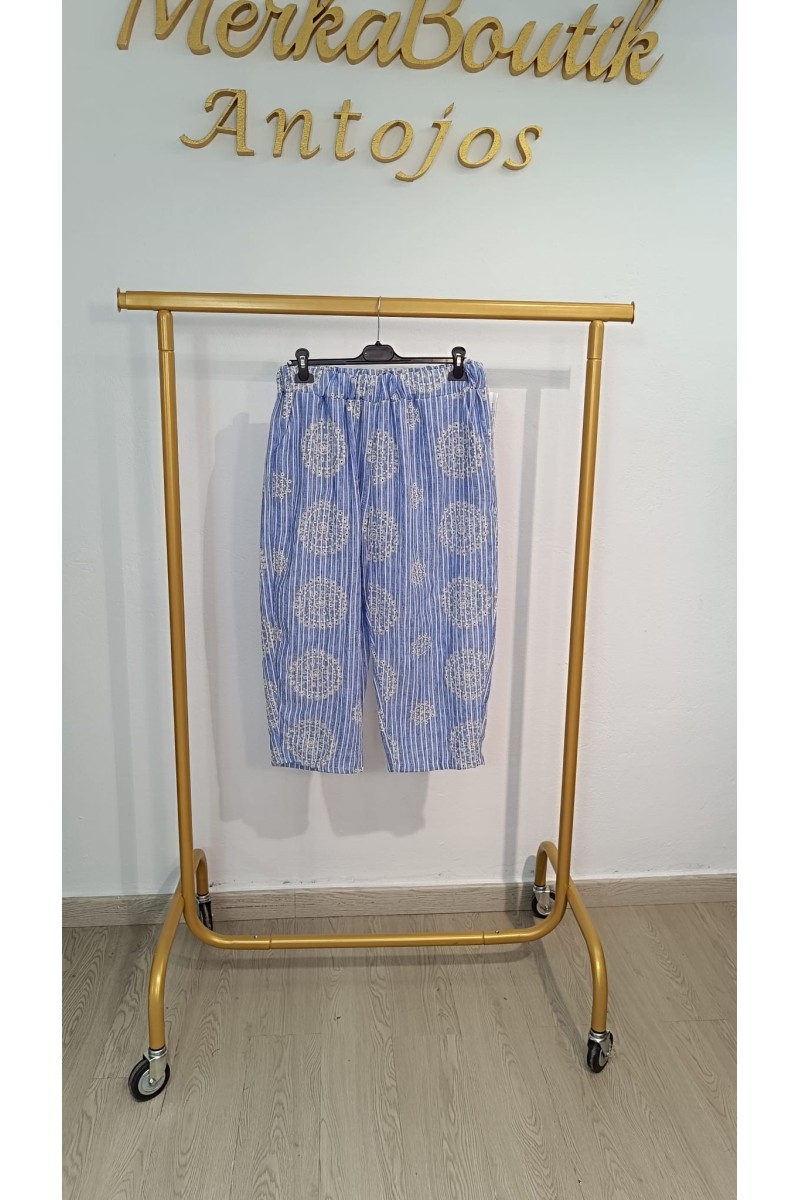 Pantalón Pirata Lino Círculo | Frescura y estilo cómodo