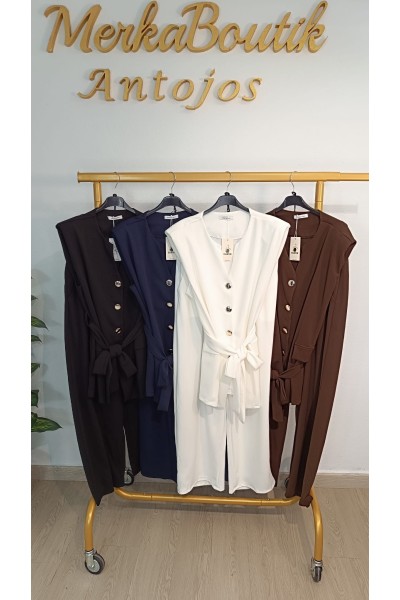 Conjunto Chaleco Botones Miriam | Talla 48 a 54