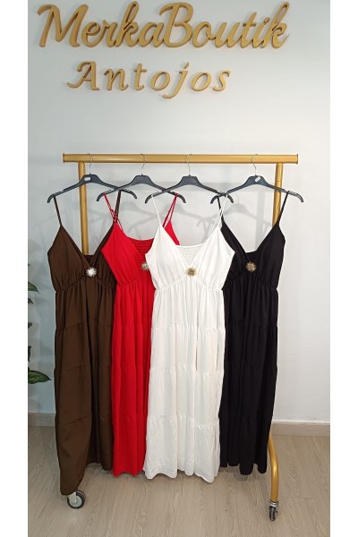 Vestido Broche Noche | Largo, fluido y elegante