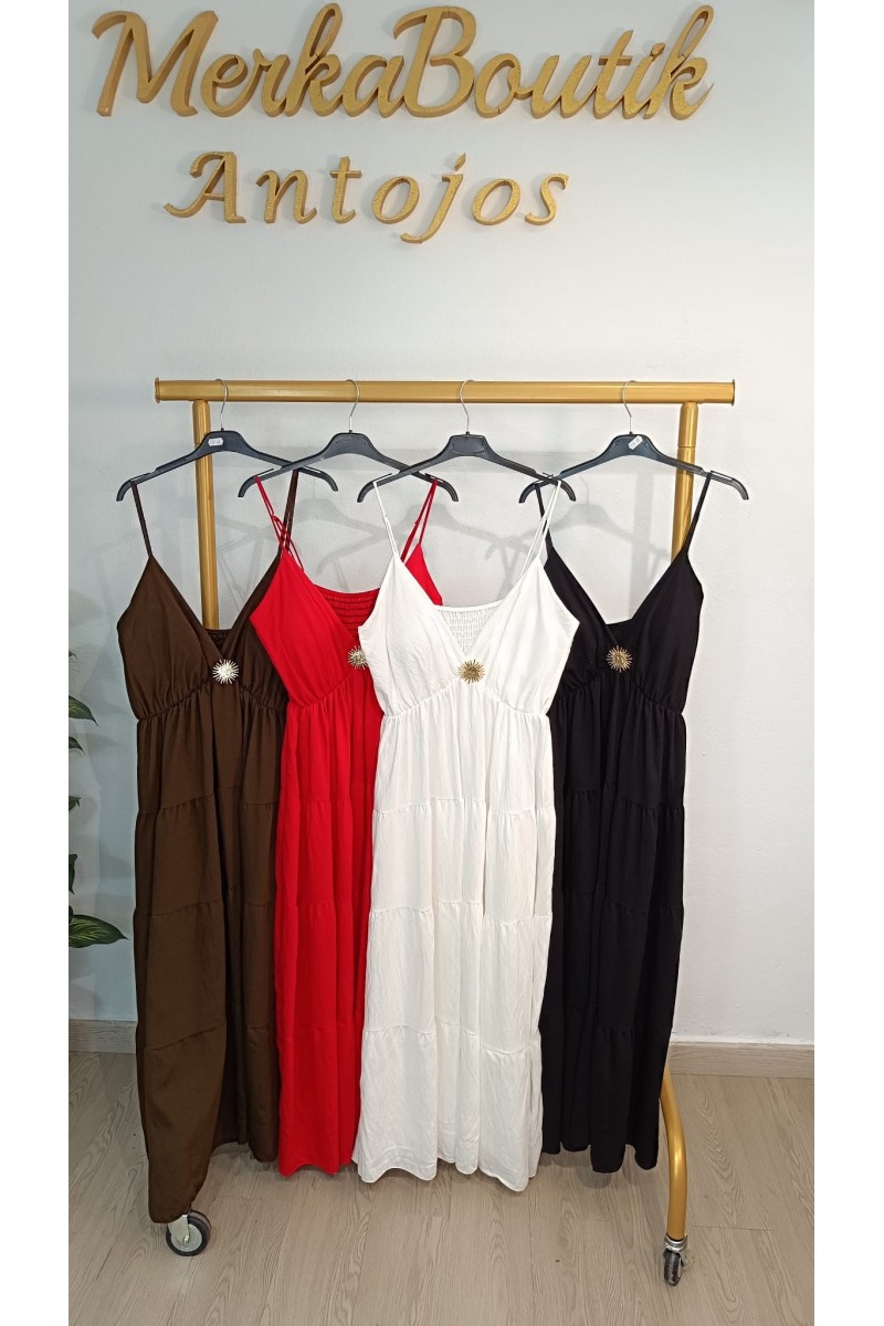 Vestido Broche Noche | Largo, fluido y elegante