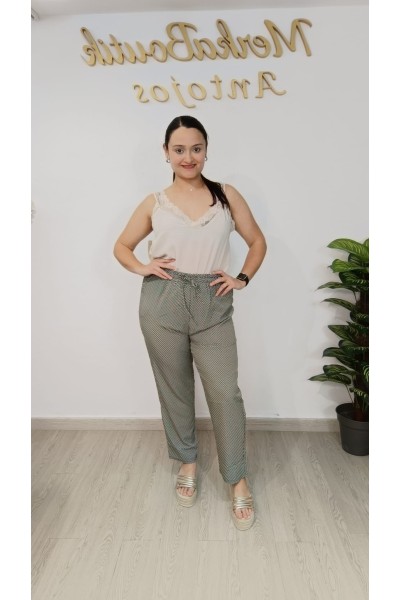 Pantalón de Poliéster Pata Estrecha Pepa - Estilo y Confort