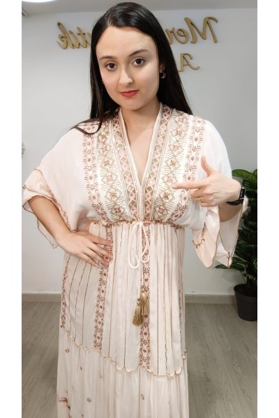 Vestido Cloe | Vestido largo bordado boho elegante
