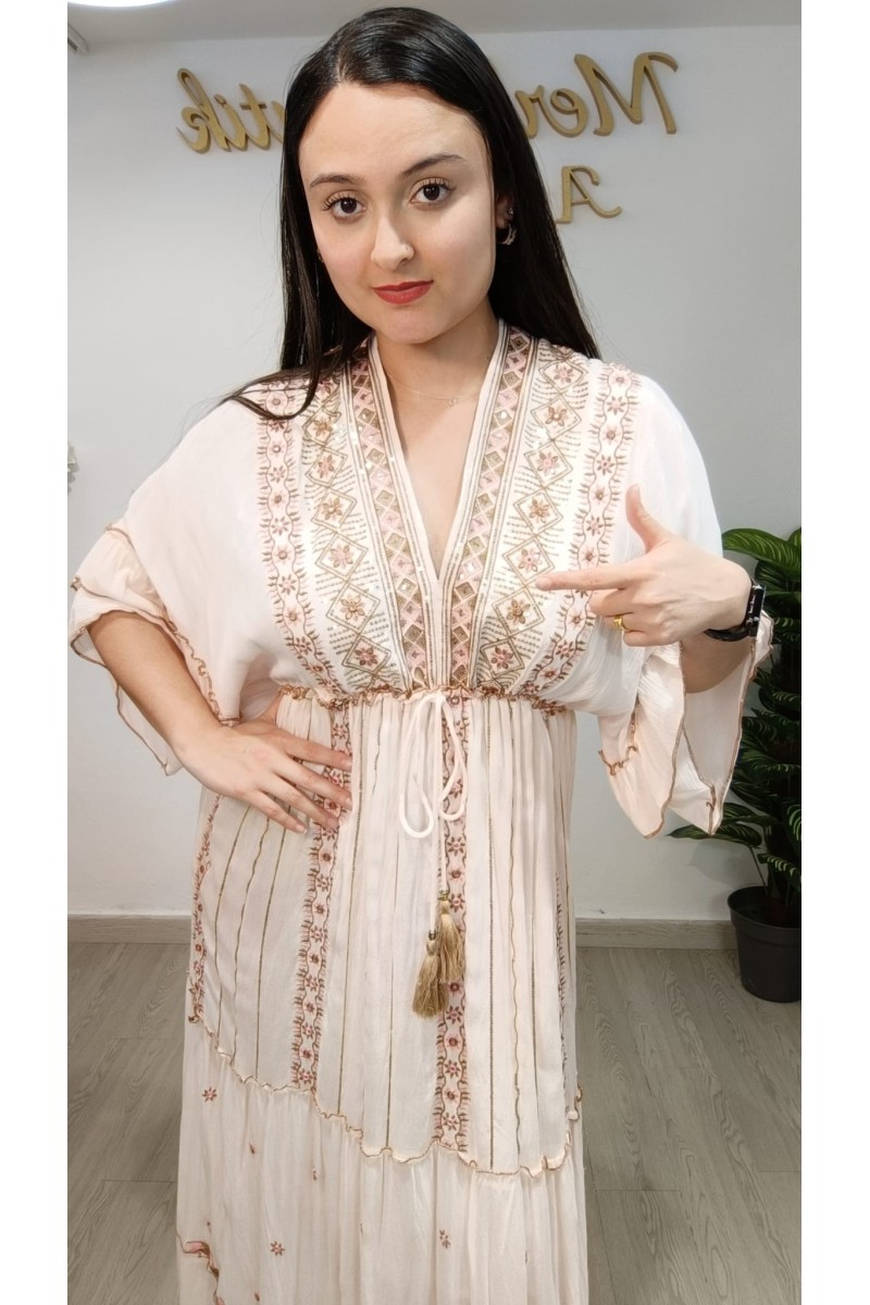 Vestido Cloe | Vestido largo bordado boho elegante