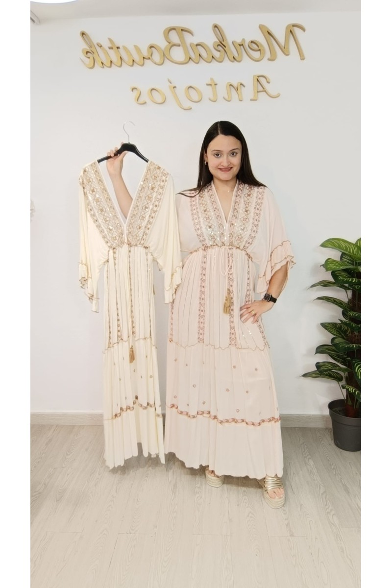 Vestido Cloe | Vestido largo bordado boho elegante