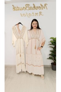 Vestido Cloe | Vestido largo bordado boho elegante