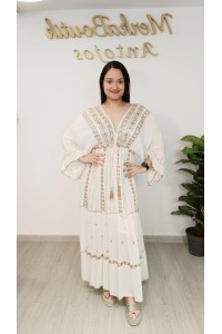 Vestido Cloe | Vestido largo bordado boho elegante