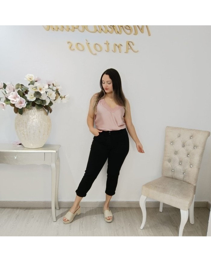 Comprar Pantalón Negro Bilbao | Tiro Alto, Básico y Elástico Total