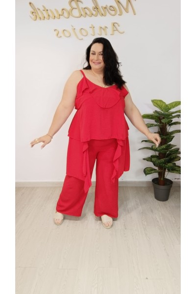Conjunto cres volante de mujer | Conjunto Bolonia
