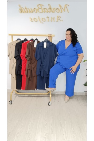 Conjunto Crespón Lazada Cristina | Talla 48 a 54