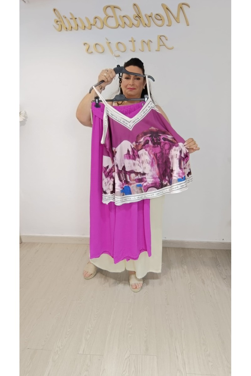 Conjunto Almaquime | Conjunto fluido estampado talla 50 a 56