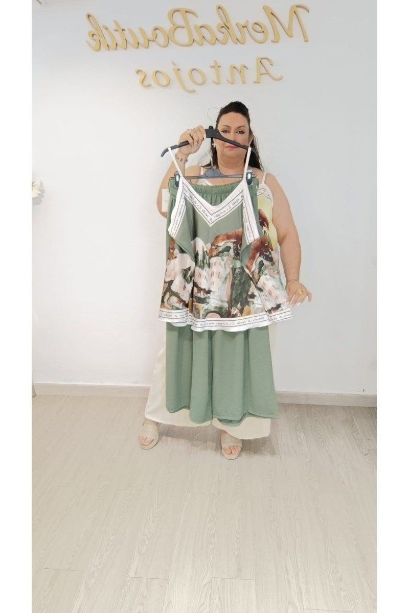 Conjunto Almaquime | Conjunto fluido estampado talla 50 a 56