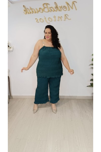 Conjunto plisado de mujer dos piezas | Conjunto Paimones