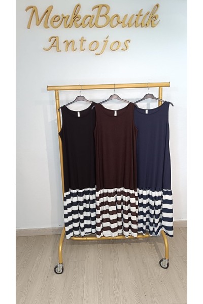 VESTIDO CANALE BAJO RAYAS