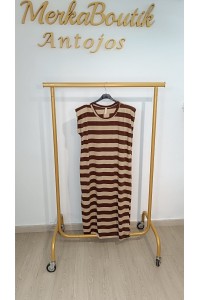 VESTIDO RAYAS HOMBRERAS SUIZA