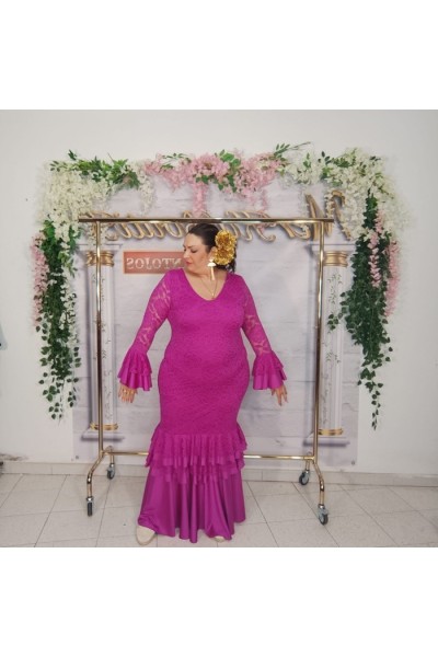 Vestido encaje azucena curvy