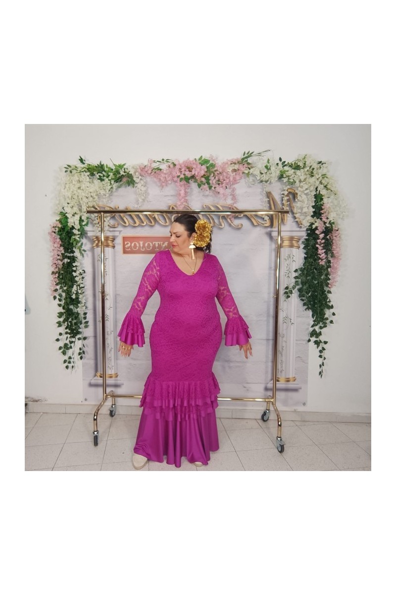 Vestido encaje azucena curvy