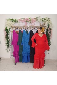Vestido encaje azucena curvy