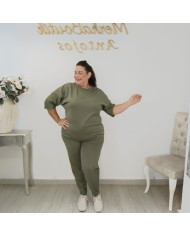 Conjunto Sudadera Oversize y Pantalón Deportivo | Verde Militar Bombacho