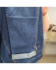 Comprar Vaquero Recto Botón | Tiro Alto con Botonadura Frontal Elástico