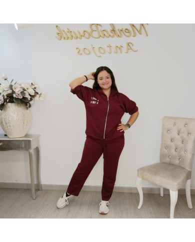 Conjunto Chándal Básico Sudadera Cremallera y Pantalón | Deportivo Min Gris