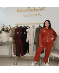 Conjunto Chándal Básico Sudadera Cremallera y Pantalón | Deportivo Min Gris