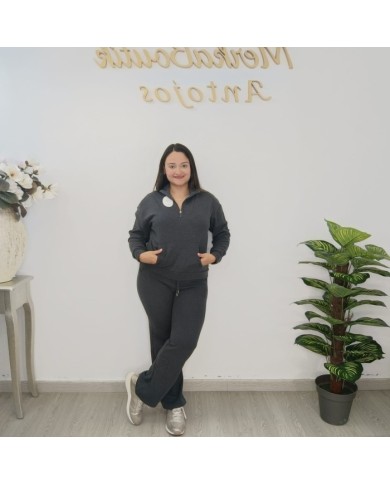 Conjunto Chándal Polar Sudadera y Pantalón | Deportivo Ártico Negro Conjunto Chándal Polar Sudadera y Pantalón | Deportivo Ártico Negro