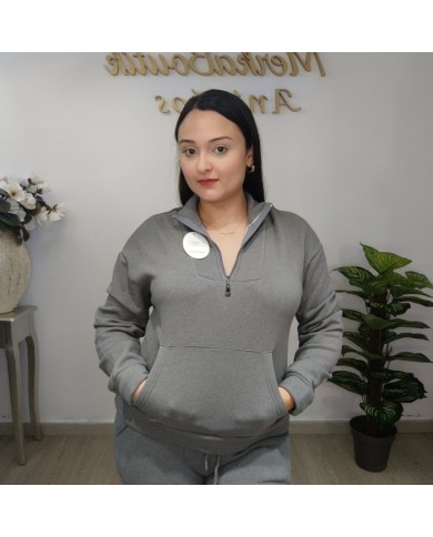 Conjunto Chándal Polar Sudadera y Pantalón | Deportivo Ártico Negro Conjunto Chándal Polar Sudadera y Pantalón | Deportivo Ártico Negro