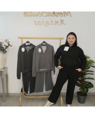 Conjunto Chándal Polar Sudadera y Pantalón | Deportivo Ártico Negro