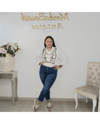 Jean Skinny Destello | Denim Azul que Brilla y Estiliza la Figura