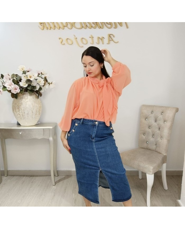 Descubre la Falda Vaquera Midi con Botones | ¡Imprescindible!