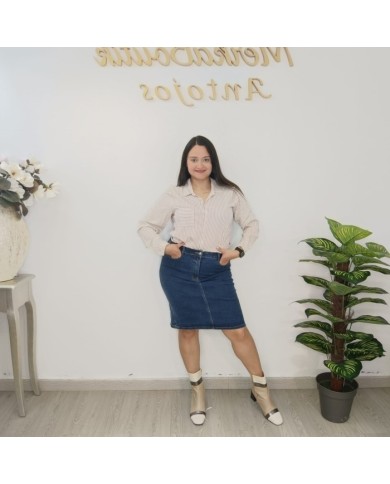 Falda Denim Azul Clásica | Comodidad y Estilo Atemporal
