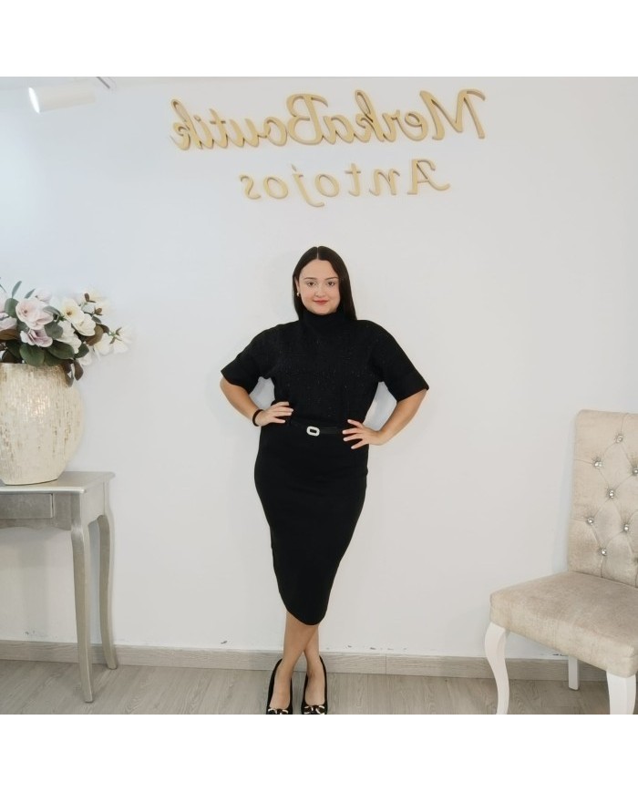 Falda Punto Luna Midi | Elegancia y Comodidad para Invierno