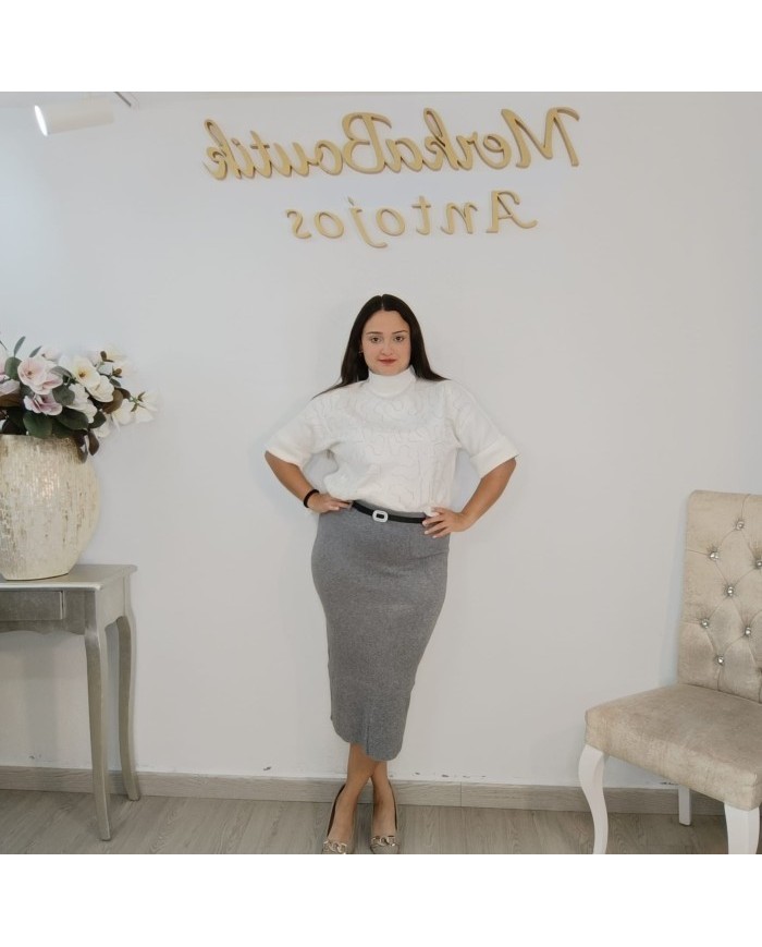 Falda Punto Luna Midi | Elegancia y Comodidad para Invierno