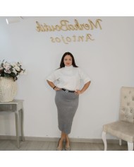 Falda Punto Luna Midi | Elegancia y Comodidad para Invierno