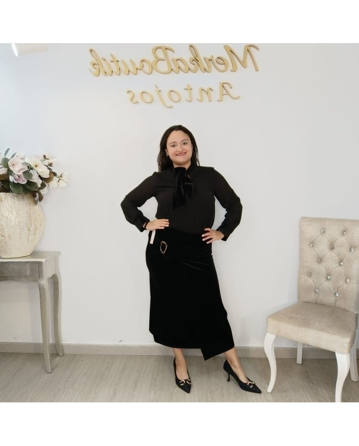 Falda Terciopelo Asimétrica | Sofisticación para tus Noches