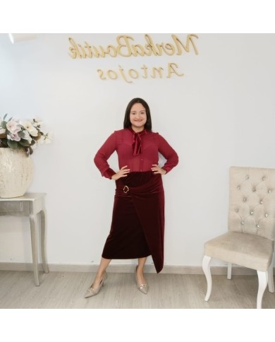 Falda Terciopelo Asimétrica | Sofisticación para tus Noches