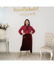 Falda Terciopelo Asimétrica | Sofisticación para tus Noches