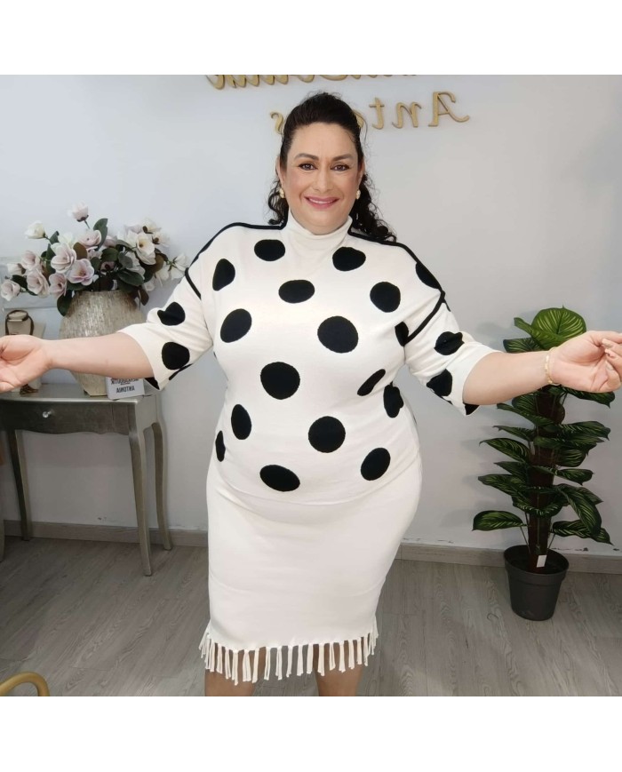 Jersey Punto Lunares Grandes Luisa Lunar | Oversize Cuello Cisne