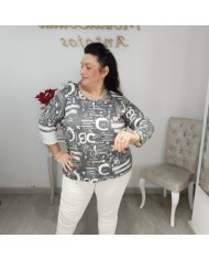 Camiseta Urban Oversize Estampada | Manga Larga Tejido Ligero Camiseta Urban Oversize Estampada | Manga Larga Tejido Ligero