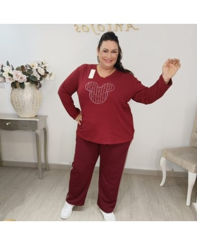 Camiseta Básica Ratón Brillos | Algodón Manga Larga | Varios Colores