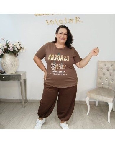 Camiseta Esagera Oversize Tallas Grandes: Diseño Leopardo Camiseta Esagera Oversize Tallas Grandes: Diseño Leopardo